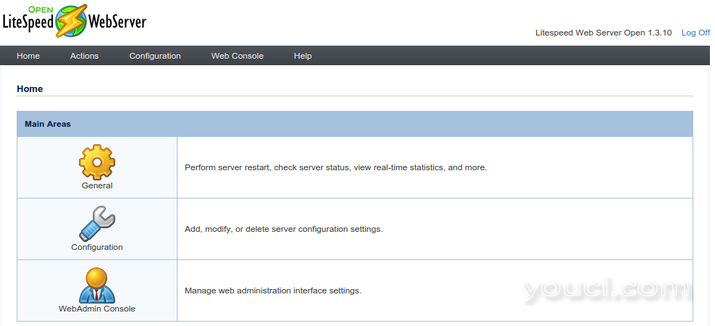 OpenLiteSpeed管理页面