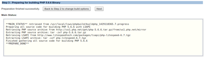 OpenLiteSpeed准备PHP构建