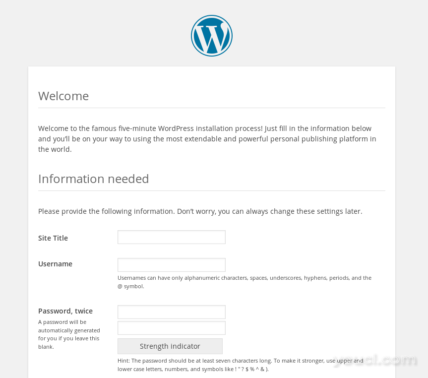 配置Wordpress