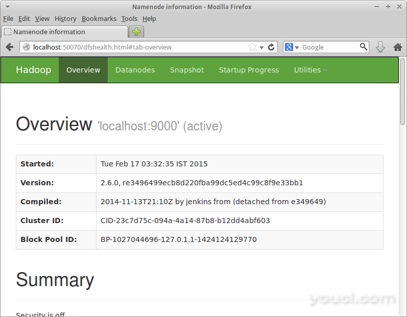 Hadoop NameNode Web接口