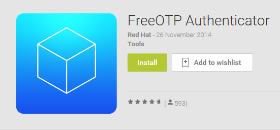 Google Play商店中的FreeOTP应用程式