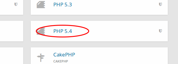 点击“PHP 5.4”