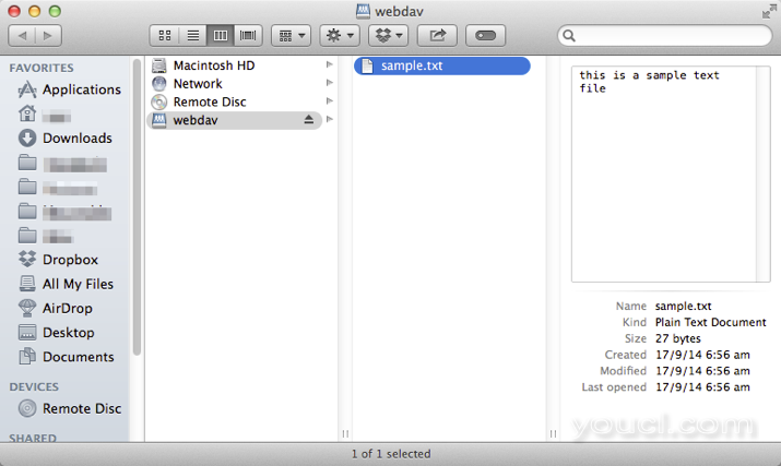 WebDAV Mac第5步