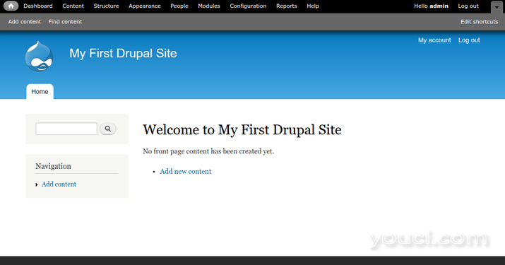 Drupal完成安装