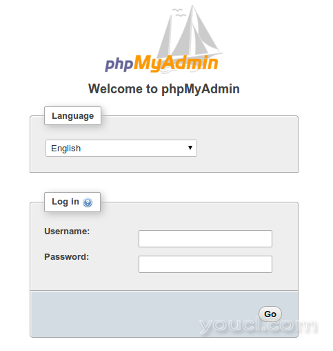 phpMyAdmin登录屏幕