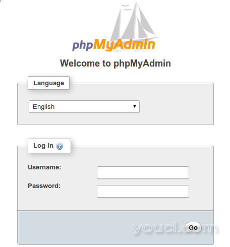 phpMyAdmin登录屏幕