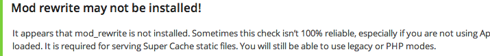 Mod Rewrite警告