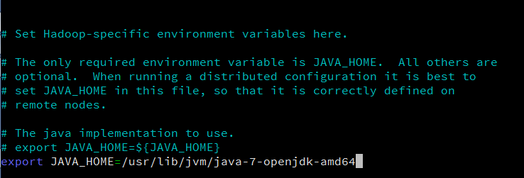 hadoop-env.sh contents
