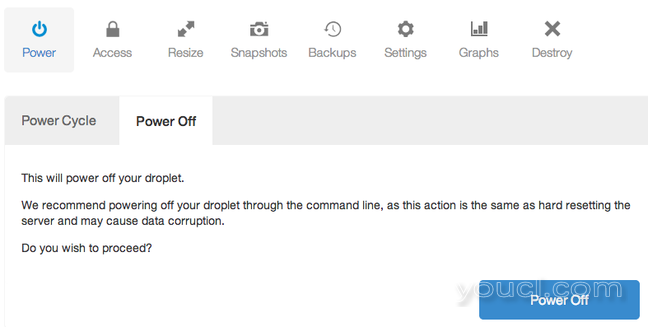 数字海洋电源关闭Droplet