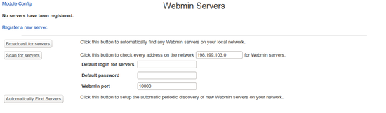 Webmin Servers索引