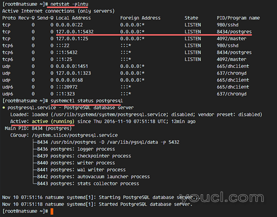 在CentOS上安装PostgreSQL