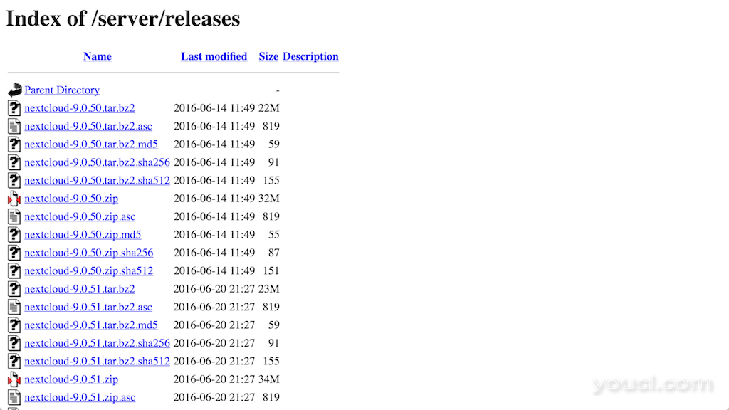 NextCloud发布页面