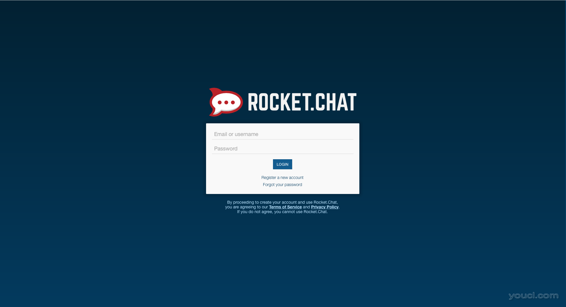 Rocket.Chat是登录页面