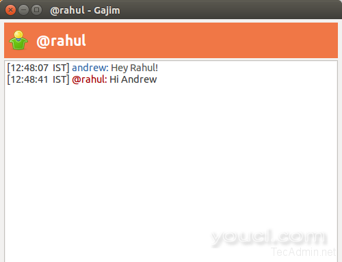 gajim聊之间两用户