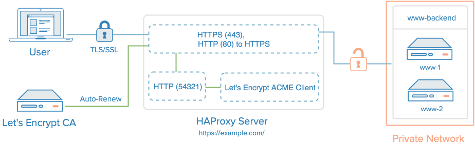 HAProxy with Let's加密TLS / SSL证书和自动更新