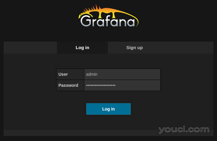 使用您选择的密码登录Grafana