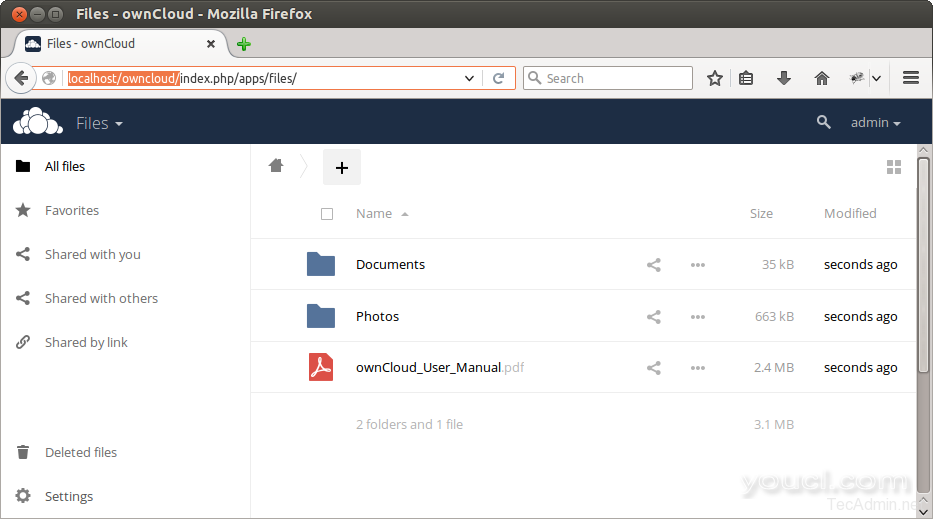 owncloud-后登录