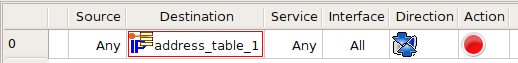 在fwbuilder GUI中使用地址表对象的策略规则