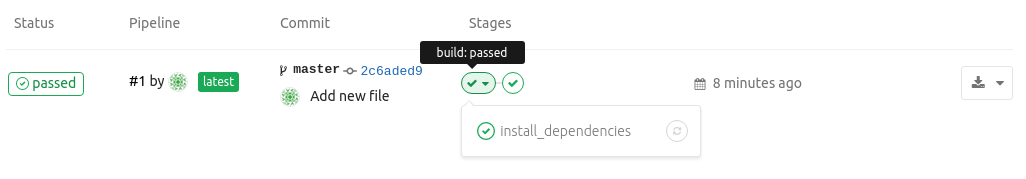 GitLab CI管道运行stage_view