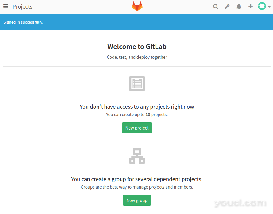 GitLab初始登录登陆页面