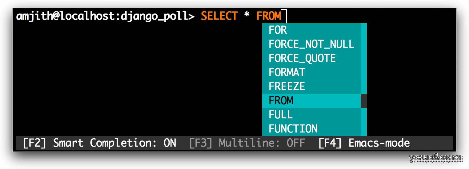 MySQL自动完成