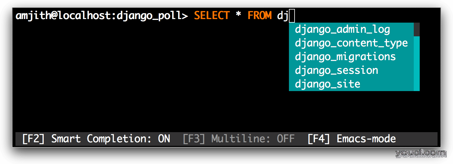 MySQL智能完成