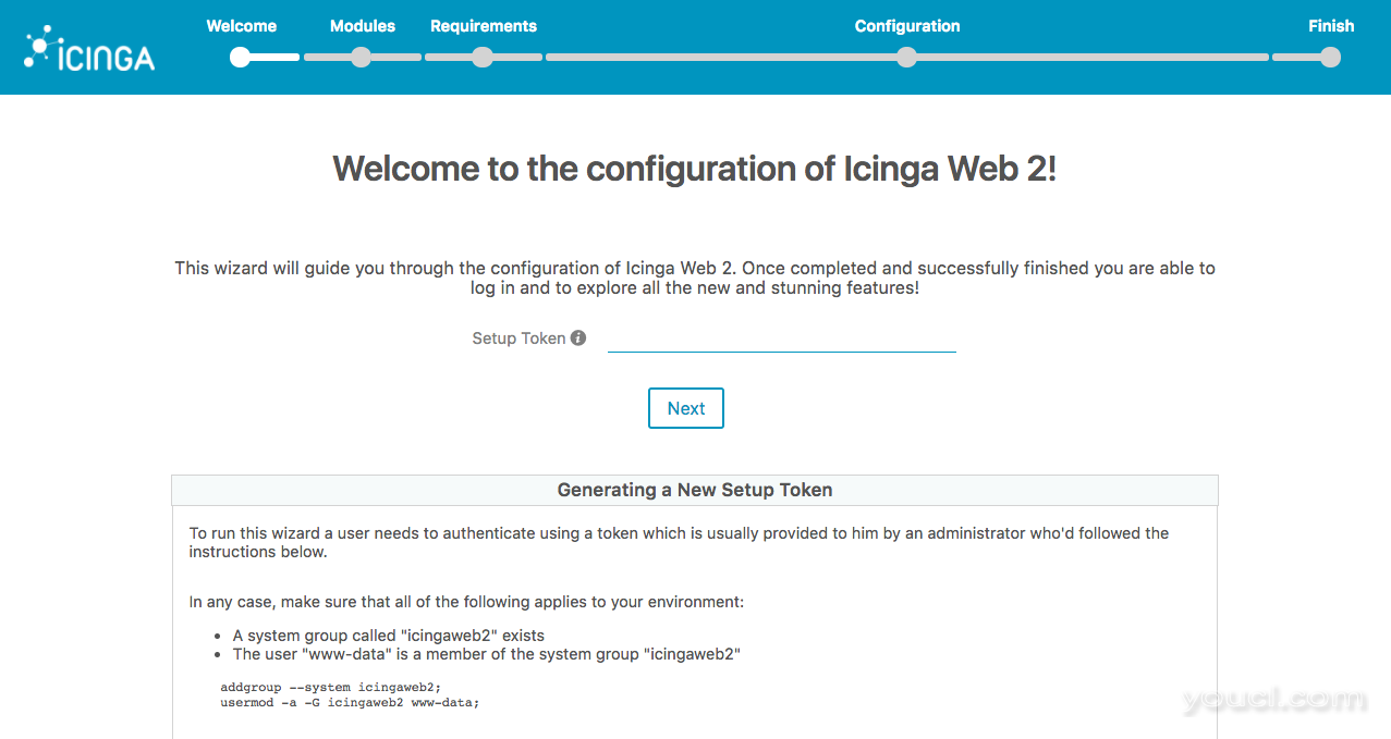 Icinga Web设置页面