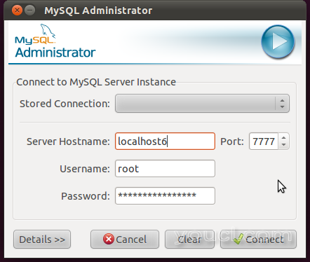 截图 -  MySQL Administrator-ipv6