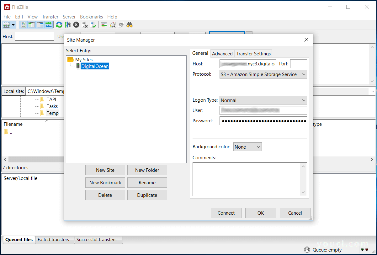 完整的Site Manager页面