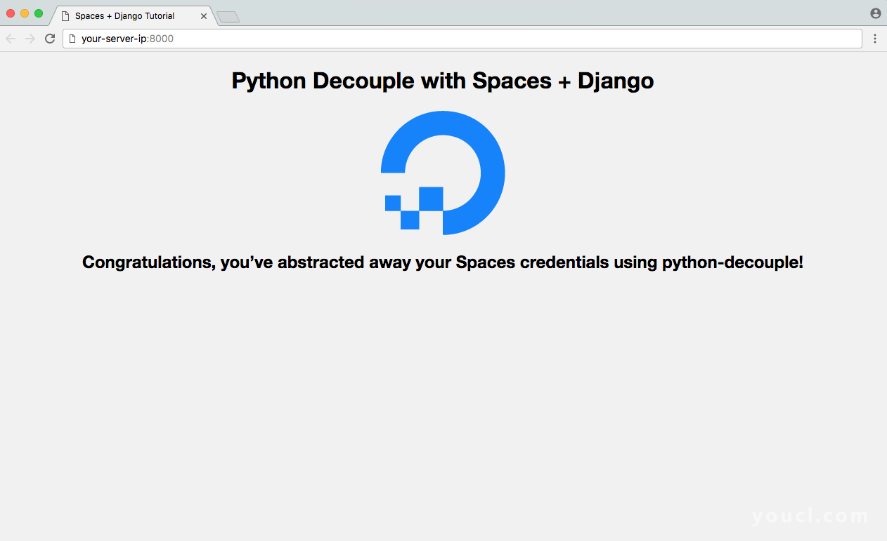 DigitalOcean Spaces Django和Python分离示例应用程序